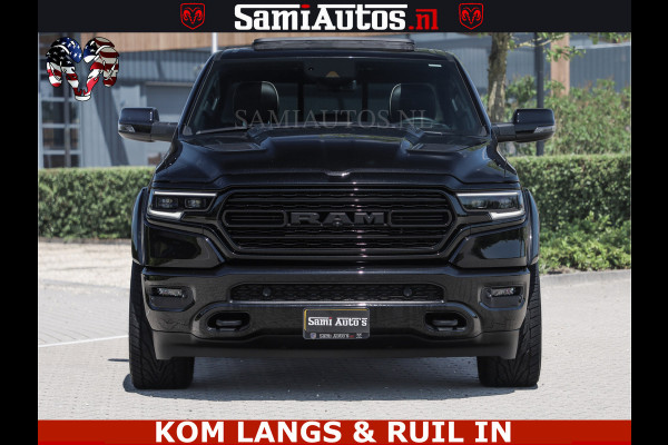 Dodge Ram LIMITED HULK | 5.7 V8 402PK HEMI | RAM VOL | HUD | LUCHTVERING | PANO | MWK KLEP | DC | 5 PERS | CREW CAB | DUBBELE CABINE | GRIJSKENETEKN | MEEST COMFORTABELE BEDRIJFSAUTO | | De specialist in Amerikaanse pick‑ups in Nederland en Europa.