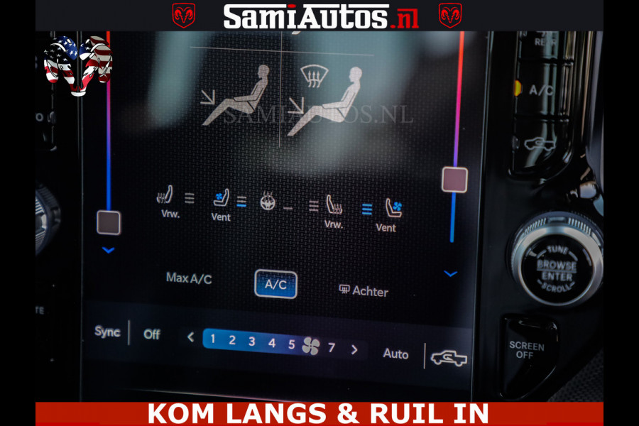 Dodge Ram LIMITED HULK | 5.7 V8 402PK HEMI | RAM VOL | HUD | LUCHTVERING | PANO | MWK KLEP | DC | 5 PERS | CREW CAB | DUBBELE CABINE | GRIJSKENETEKN | MEEST COMFORTABELE BEDRIJFSAUTO | | De specialist in Amerikaanse pick‑ups in Nederland en Europa.