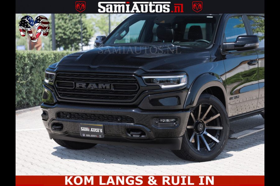 Dodge Ram LIMITED HULK | 5.7 V8 402PK HEMI | RAM VOL | HUD | LUCHTVERING | PANO | MWK KLEP | DC | 5 PERS | CREW CAB | DUBBELE CABINE | GRIJSKENETEKN | MEEST COMFORTABELE BEDRIJFSAUTO | | De specialist in Amerikaanse pick‑ups in Nederland en Europa.