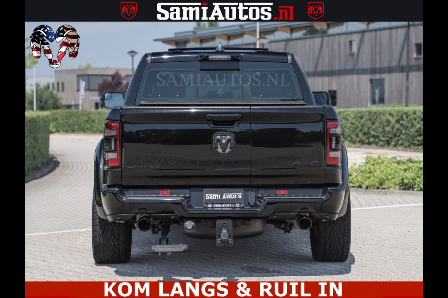 Dodge Ram LIMITED HULK | 5.7 V8 402PK HEMI | RAM VOL | HUD | LUCHTVERING | PANO | MWK KLEP | DC | 5 PERS | CREW CAB | DUBBELE CABINE | GRIJSKENETEKN | MEEST COMFORTABELE BEDRIJFSAUTO | | De specialist in Amerikaanse pick‑ups in Nederland en Europa.
