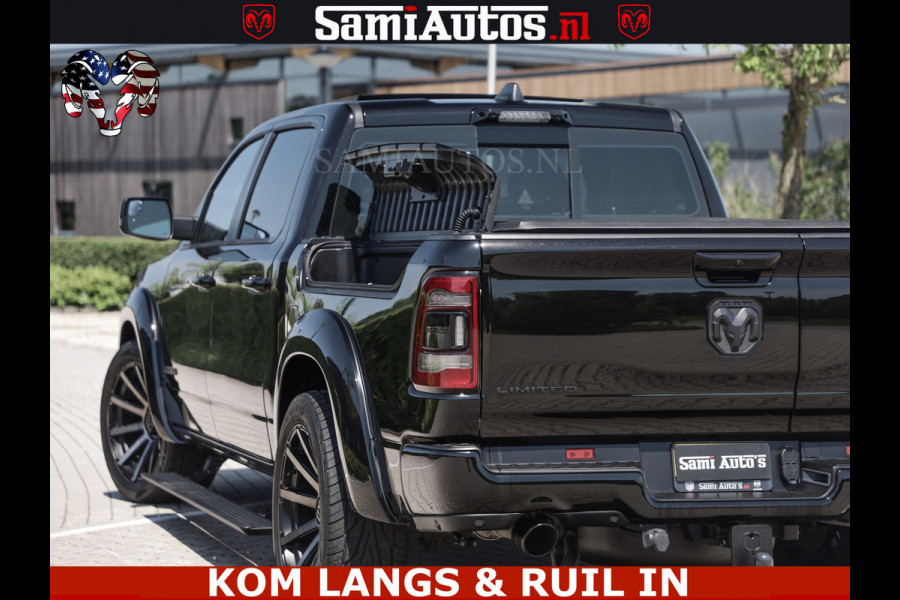 Dodge Ram LIMITED HULK | 5.7 V8 402PK HEMI | RAM VOL | HUD | LUCHTVERING | PANO | MWK KLEP | DC | 5 PERS | CREW CAB | DUBBELE CABINE | GRIJSKENETEKN | MEEST COMFORTABELE BEDRIJFSAUTO | | De specialist in Amerikaanse pick‑ups in Nederland en Europa.