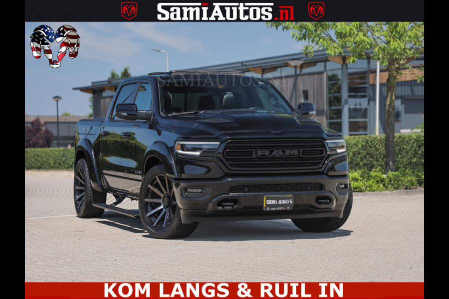 Dodge Ram LIMITED HULK | 5.7 V8 402PK HEMI | RAM VOL | HUD | LUCHTVERING | PANO | MWK KLEP | DC | 5 PERS | CREW CAB | DUBBELE CABINE | GRIJSKENETEKN | MEEST COMFORTABELE BEDRIJFSAUTO | | De specialist in Amerikaanse pick‑ups in Nederland en Europa.
