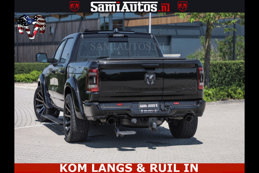 Dodge Ram LIMITED HULK | 5.7 V8 402PK HEMI | RAM VOL | HUD | LUCHTVERING | PANO | MWK KLEP | DC | 5 PERS | CREW CAB | DUBBELE CABINE | GRIJSKENETEKN | MEEST COMFORTABELE BEDRIJFSAUTO | | De specialist in Amerikaanse pick‑ups in Nederland en Europa.