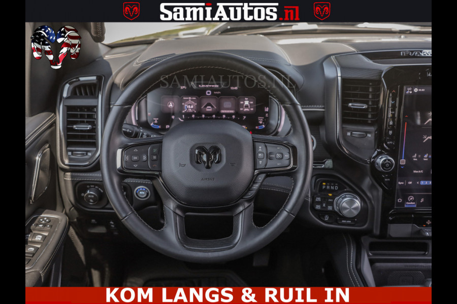 Dodge Ram LIMITED HULK | 5.7 V8 402PK HEMI | RAM VOL | HUD | LUCHTVERING | PANO | MWK KLEP | DC | 5 PERS | CREW CAB | DUBBELE CABINE | GRIJSKENETEKN | MEEST COMFORTABELE BEDRIJFSAUTO | | De specialist in Amerikaanse pick‑ups in Nederland en Europa.