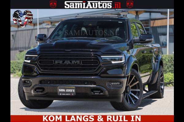 Dodge Ram LIMITED HULK | 5.7 V8 402PK HEMI | RAM VOL | HUD | LUCHTVERING | PANO | MWK KLEP | DC | 5 PERS | CREW CAB | DUBBELE CABINE | GRIJSKENETEKN | MEEST COMFORTABELE BEDRIJFSAUTO | | De specialist in Amerikaanse pick‑ups in Nederland en Europa.