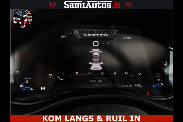 Dodge Ram LIMITED HULK | 5.7 V8 402PK HEMI | RAM VOL | HUD | LUCHTVERING | PANO | MWK KLEP | DC | 5 PERS | CREW CAB | DUBBELE CABINE | GRIJSKENETEKN | MEEST COMFORTABELE BEDRIJFSAUTO | | De specialist in Amerikaanse pick‑ups in Nederland en Europa.