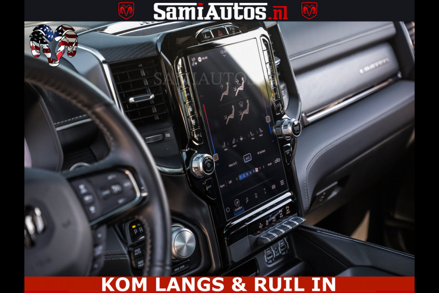 Dodge Ram LIMITED HULK | 5.7 V8 402PK HEMI | RAM VOL | HUD | LUCHTVERING | PANO | MWK KLEP | DC | 5 PERS | CREW CAB | DUBBELE CABINE | GRIJSKENETEKN | MEEST COMFORTABELE BEDRIJFSAUTO | | De specialist in Amerikaanse pick‑ups in Nederland en Europa.