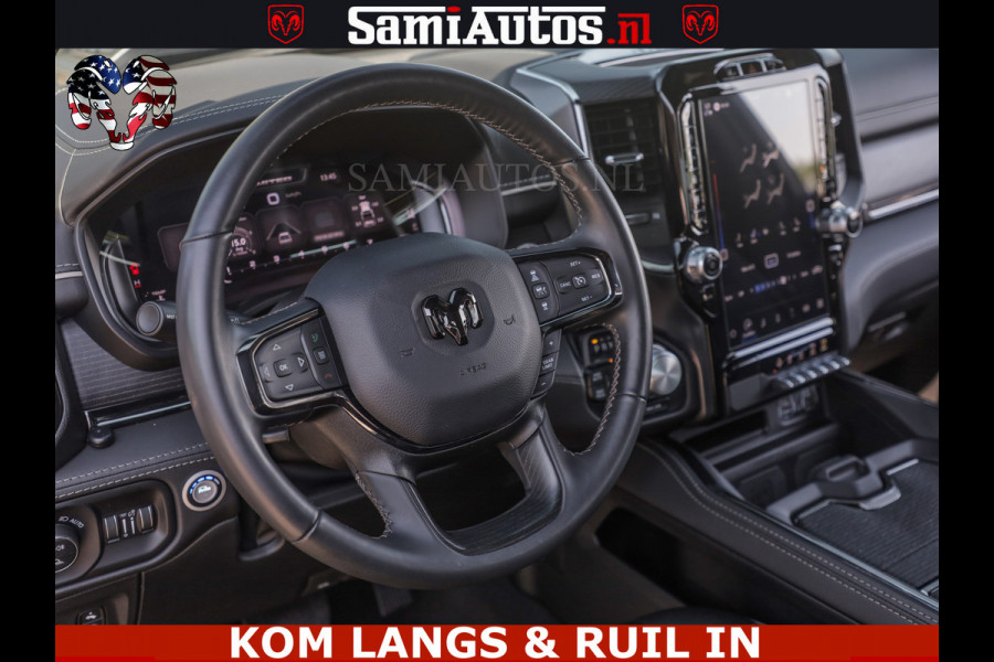 Dodge Ram LIMITED HULK | 5.7 V8 402PK HEMI | RAM VOL | HUD | LUCHTVERING | PANO | MWK KLEP | DC | 5 PERS | CREW CAB | DUBBELE CABINE | GRIJSKENETEKN | MEEST COMFORTABELE BEDRIJFSAUTO | | De specialist in Amerikaanse pick‑ups in Nederland en Europa.
