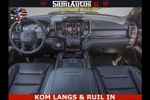Dodge Ram LIMITED HULK | 5.7 V8 402PK HEMI | RAM VOL | HUD | LUCHTVERING | PANO | MWK KLEP | DC | 5 PERS | CREW CAB | DUBBELE CABINE | GRIJSKENETEKN | MEEST COMFORTABELE BEDRIJFSAUTO | | De specialist in Amerikaanse pick‑ups in Nederland en Europa.