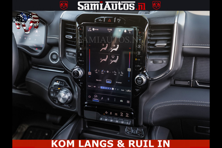 Dodge Ram LIMITED HULK | 5.7 V8 402PK HEMI | RAM VOL | HUD | LUCHTVERING | PANO | MWK KLEP | DC | 5 PERS | CREW CAB | DUBBELE CABINE | GRIJSKENETEKN | MEEST COMFORTABELE BEDRIJFSAUTO | | De specialist in Amerikaanse pick‑ups in Nederland en Europa.