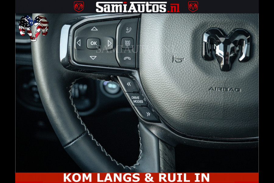 Dodge Ram LIMITED H.O 540PK 706Nm | Massage + Full Option | De Meest Luxe en Volle Pick-Up in zijn Klasse | Comfortabele Dubbele Cabine met Royale 5 Zitplaatsen | BPM vrij | Nu Leverbaar uit Voorraad | Voorraad Nr 2336 - 7700 | De specialist in Amerikaanse pick‑ups in Nederland en Europa.