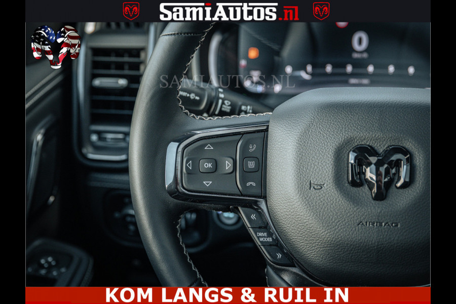 Dodge Ram LIMITED H.O 540PK 706Nm | Massage + Full Option | De Meest Luxe en Volle Pick-Up in zijn Klasse | Comfortabele Dubbele Cabine met Royale 5 Zitplaatsen | BPM vrij | Nu Leverbaar uit Voorraad | Voorraad Nr 2336 - 7700 | De specialist in Amerikaanse pick‑ups in Nederland en Europa.