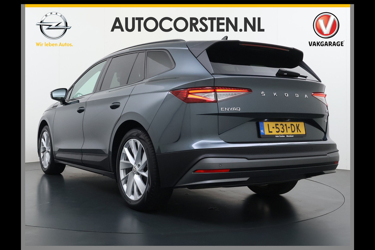 Škoda ENYAQ iV 60 First Edition SOH 92% Adap.Cruise Camera Elek.Stoel+Memory Stoel+Stuurverwarming 3-Zone Ecc Apple Carplay Android Auto Pdc P-Assist Privacy Glas Lmv Led-Matrix Isofix Keyless advanced Bleutooth Rijstrooksensor 1e Eigenaar Dealeronderhouden Origineel Nederlandse Auto