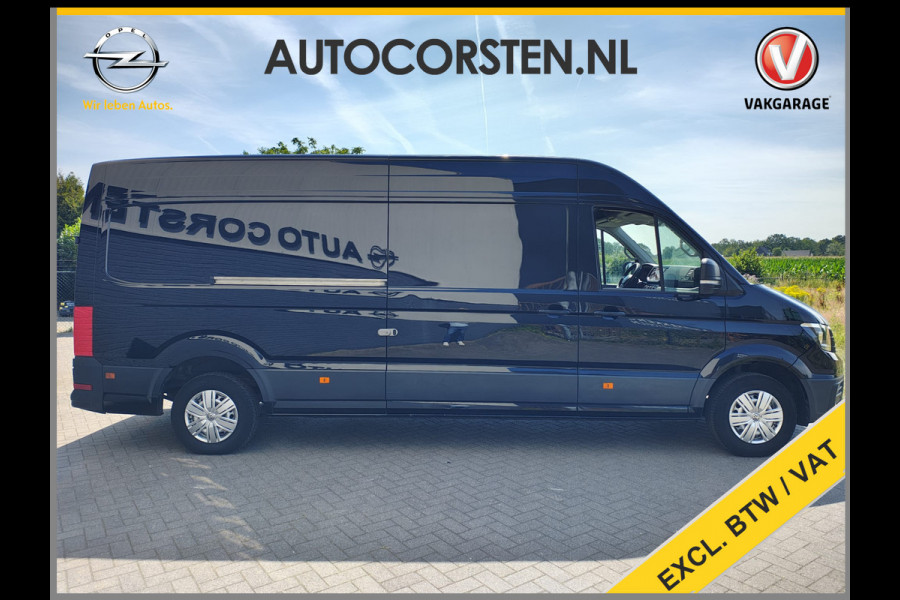 Volkswagen Crafter 35 2.0TDI 141PK Automaat L4H3 2X Schuifdeur Camera Apple Carplay Android Auto Cruise Control Navi Airco Pdc Betonplex Vloer Lat om Lat Betimmering Wandbeplating Euro 6 Origineel Nederlandse Bus