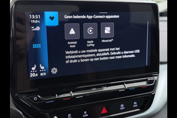 Volkswagen ID.4 1st 82kWh SOH 90% Trekhaak Warmtepomp Adap.Cruise Camera Stuur+Stoelverwarming Navi Ecc Apple Carplay Android Auto Privacy Glas Lmv Led Isofix Voorruitverwarming 1.000KG Trekgewicht