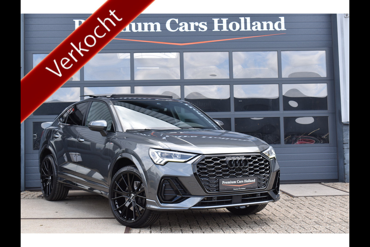 Audi Q3 Sportback 45 TFSI e S-Line 245 Pk Pano Navi Sfeer Leder ACC Keyless Camera