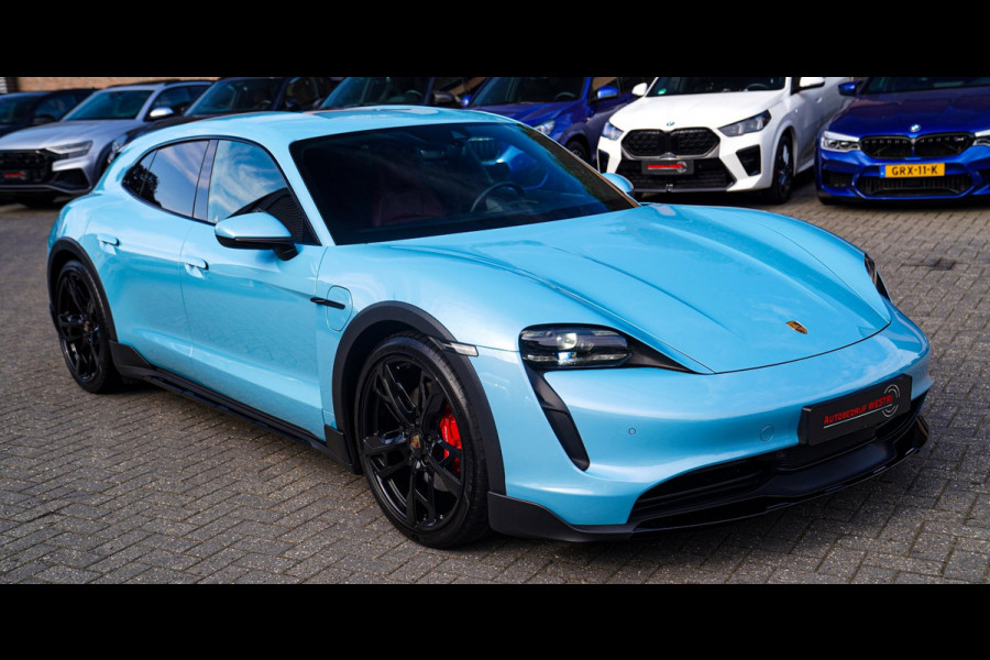 Porsche Taycan Cross Turismo 4S 93 kWh | 4 Wiel besturing | Bose | Camera | Ijsblauw Metallic | 490PK