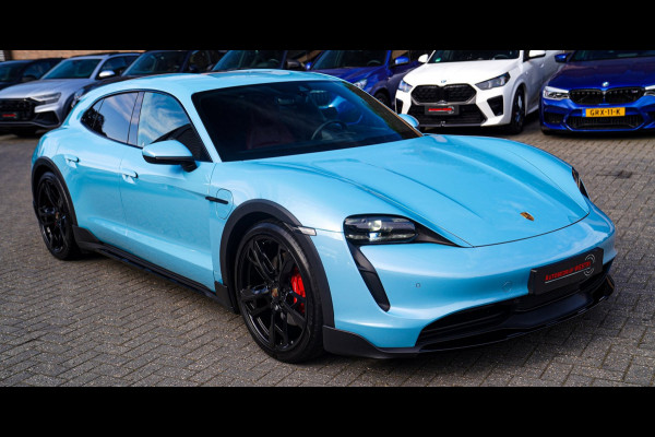 Porsche Taycan Cross Turismo 4S 93 kWh | 4 Wiel besturing | Bose | Camera | Ijsblauw Metallic | 490PK