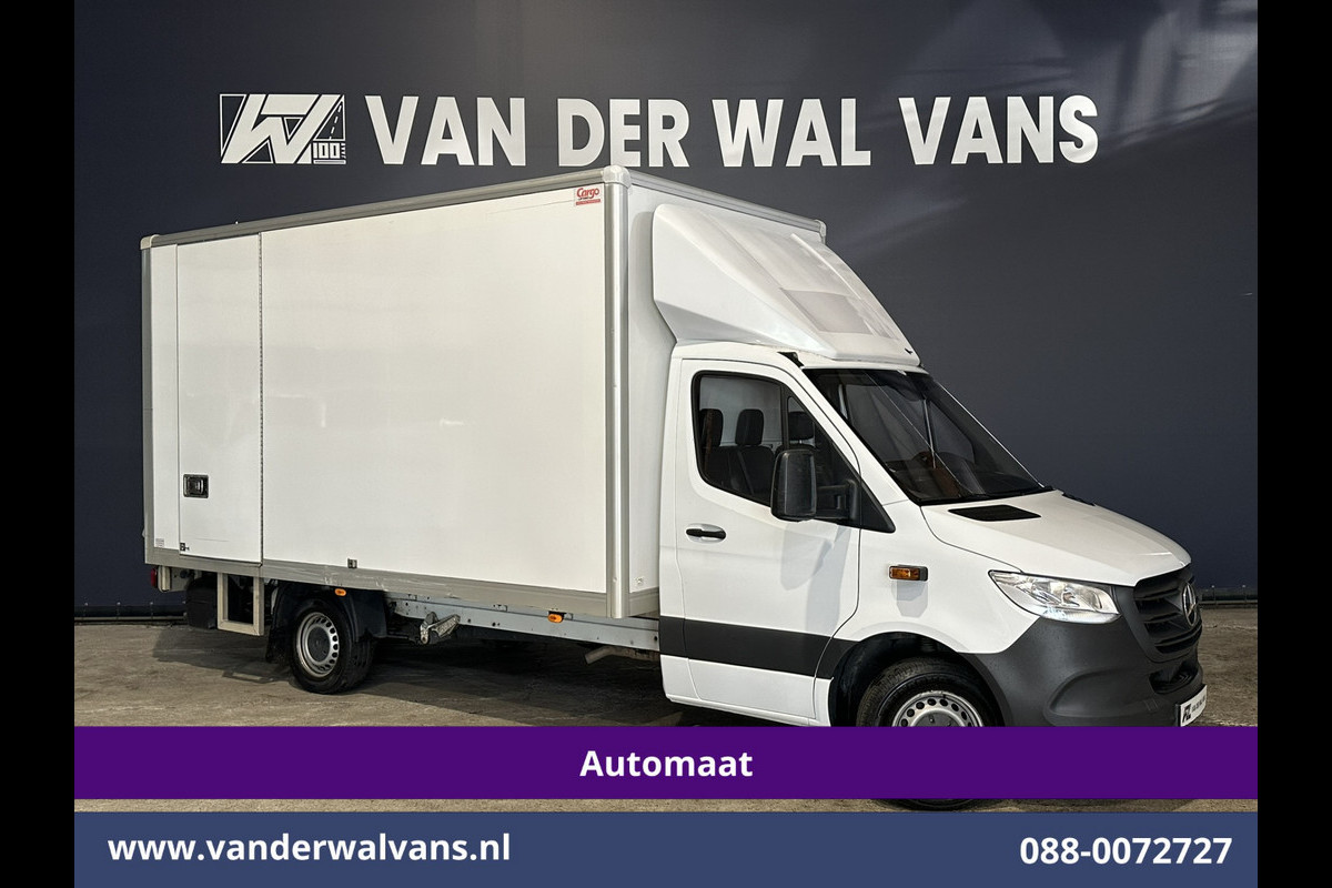 Mercedes-Benz Sprinter 317CDI Automaat 228cm Hoog Bakwagen Laadklep Zijdeur Euro6 Airco | Lat om Lat betimmering | Leder Bijrijdersbank, 22m3 kuub, 946kg laadvermogen