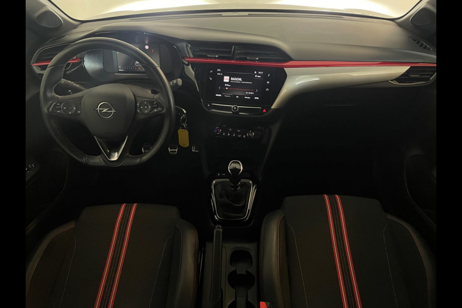 Opel Corsa 1.2 GS Line 100PK AIRCO NAVI VIA APP CRUISE APPLE CARPLAY DIGITAAL DASH ZWARTE VELGEN ZWART DAK ZEER NETTE AUTO
