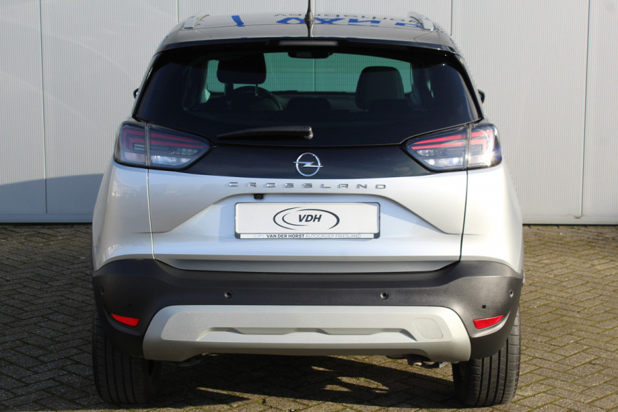 Opel Crossland 1.2-110pk Turbo 'Elegance'. Mooie en luxe hoogzitter ! Volautm. airco dual, cruise control, camera, comfortst., LM wielen, navigatie, telefoonvoorb., lane- en side assist, pdc v+a,  LED verl., trekhaak etc.