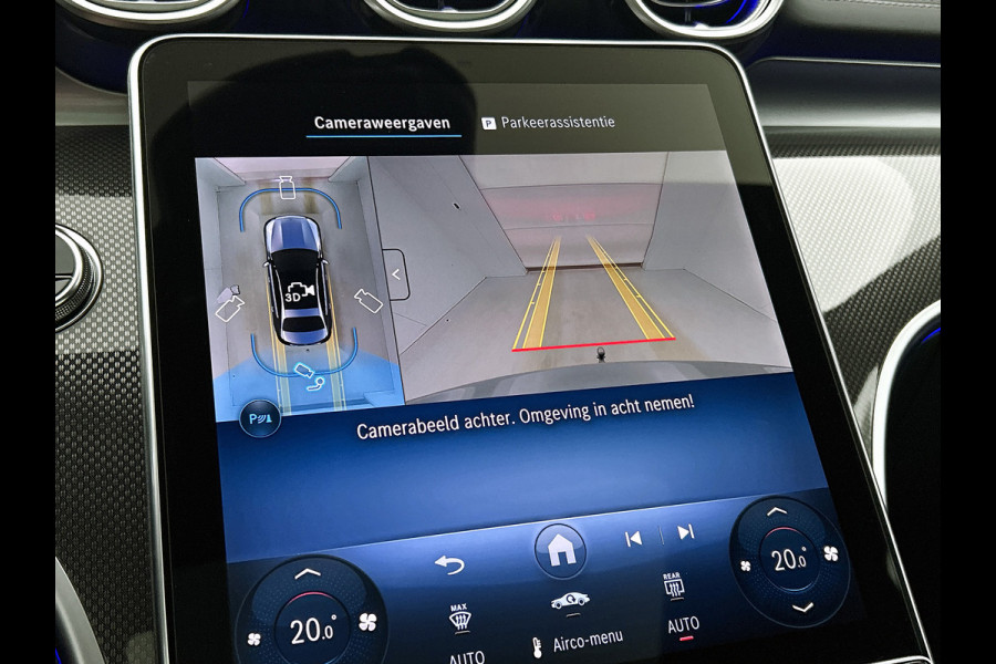 Mercedes-Benz C-Klasse 300 e 140 Years Edition | Premium Plus | Nightpakket | Trekhaak  | Middenconsole metaalstructuur | Panoramaschuifdak | 360° camera | Sfeerverlichting | Sierdelen metaalstructuur | Smartphone-integratie |