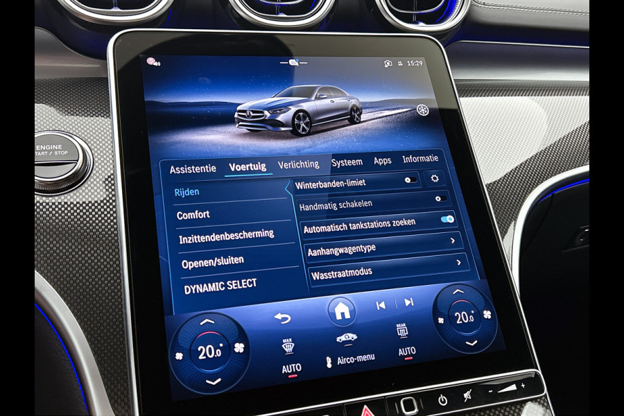Mercedes-Benz C-Klasse 300 e 140 Years Edition | Premium Plus | Nightpakket | Trekhaak  | Middenconsole metaalstructuur | Panoramaschuifdak | 360° camera | Sfeerverlichting | Sierdelen metaalstructuur | Smartphone-integratie |