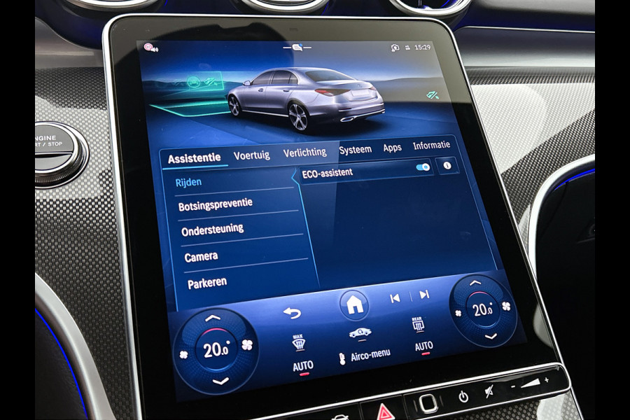 Mercedes-Benz C-Klasse 300 e 140 Years Edition | Premium Plus | Nightpakket | Trekhaak  | Middenconsole metaalstructuur | Panoramaschuifdak | 360° camera | Sfeerverlichting | Sierdelen metaalstructuur | Smartphone-integratie |
