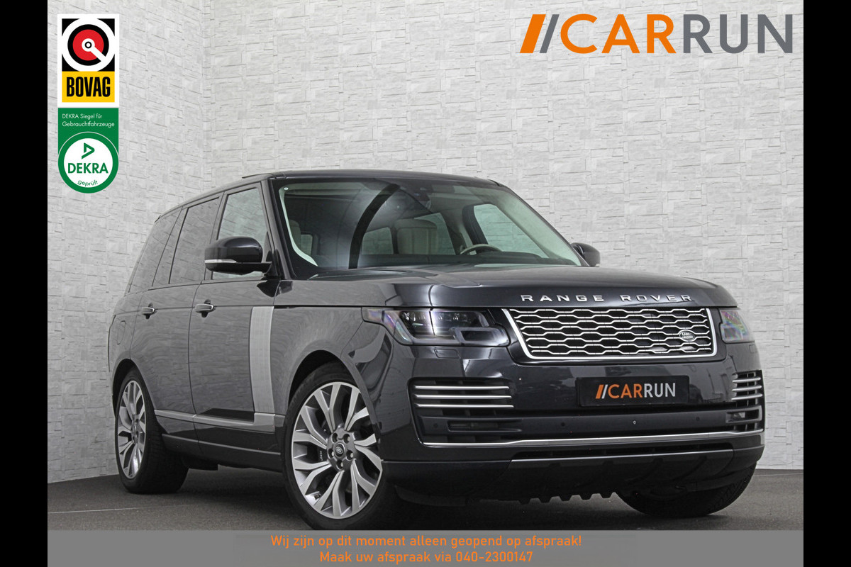 Land Rover Range Rover P400 404pk Hybrid Autobiography | Dealer Onderhouden | Nieuw Accu-Pakket | Panorama | ACC | 360 Camera | 34850,= ex btw | Massage | Stoelventilatie V+A | ISO-Glas | Meridian-Sound | Memory Achter | Alcantara Hemelbekleding | Elektrische Achter-Stoelen | Stoelverwarming V+A | 4-Zone Clima | Keyless-Entry | Luchtvering |
