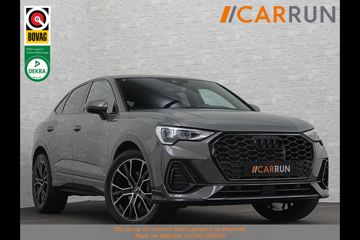 Audi Q3 Sportback 45 TFSI e 245pk S-Line | ACC | Trekhaak | Navi Plus | Lane Assist | Dodehoek | Carplay | LED | Stoelverwarming | Climate-Control | Interieur-Voorverwarming | Bovag Garantie |