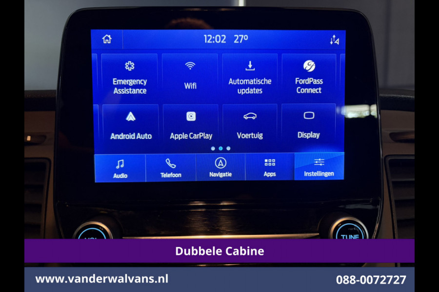 Ford Transit Custom 2.0 TDCI 131pk Automaat L2H1 Dubbele Cabine Euro6 Airco | Xenon | 6-Zits | Camera | Apple Carplay | Adaptieve Cruisecontrol LED, Android Auto, Trekhaak, Stoelverwarming, Verwarmde voorruit, Parkeersensoren, Achterklep