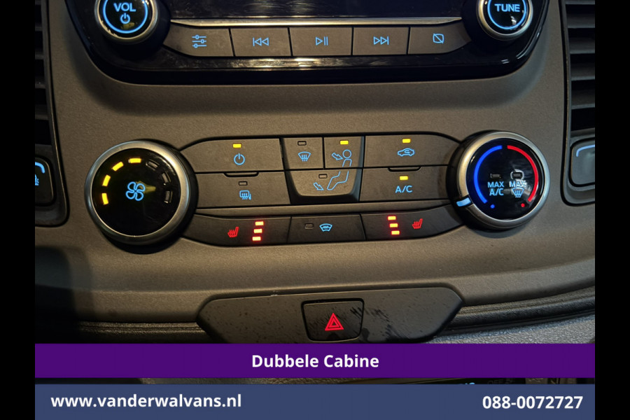 Ford Transit Custom 2.0 TDCI 131pk Automaat L2H1 Dubbele Cabine Euro6 Airco | Xenon | 6-Zits | Camera | Apple Carplay | Adaptieve Cruisecontrol LED, Android Auto, Trekhaak, Stoelverwarming, Verwarmde voorruit, Parkeersensoren, Achterklep