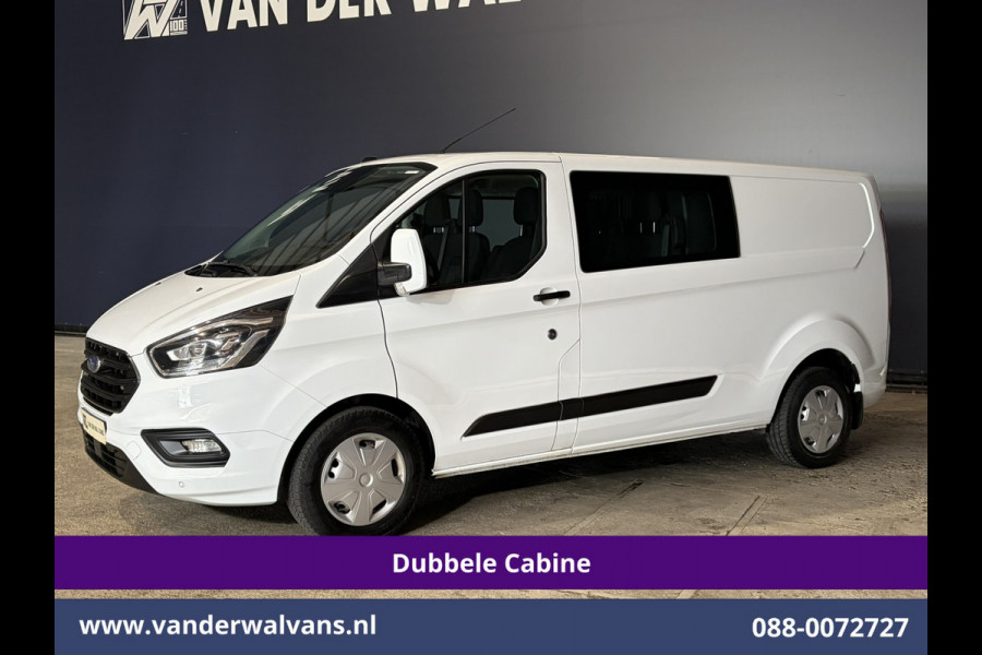 Ford Transit Custom 2.0 TDCI 131pk Automaat L2H1 Dubbele Cabine Euro6 Airco | Xenon | 6-Zits | Camera | Apple Carplay | Adaptieve Cruisecontrol LED, Android Auto, Trekhaak, Stoelverwarming, Verwarmde voorruit, Parkeersensoren, Achterklep