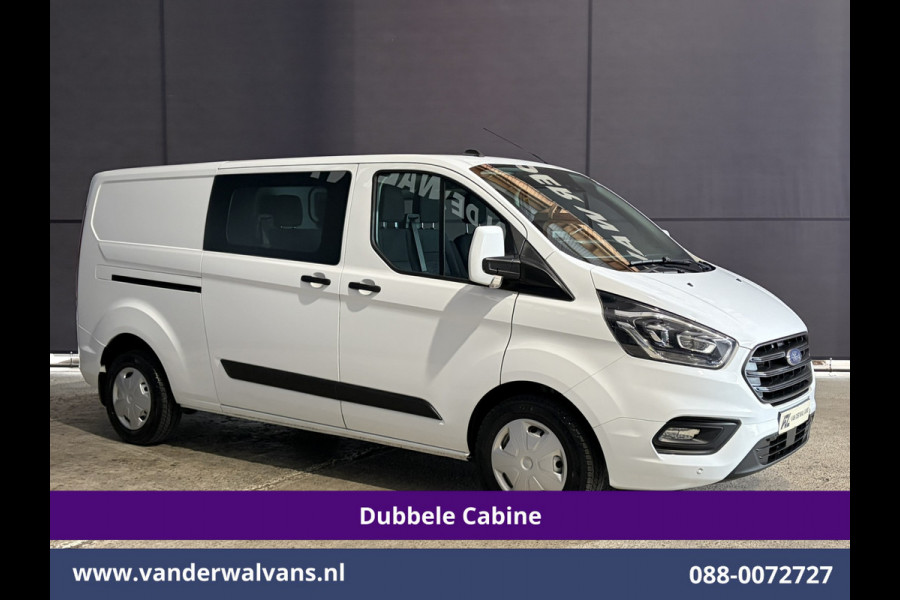 Ford Transit Custom 2.0 TDCI 131pk Automaat L2H1 Dubbele Cabine Euro6 Airco | Xenon | 6-Zits | Camera | Apple Carplay | Adaptieve Cruisecontrol LED, Android Auto, Trekhaak, Stoelverwarming, Verwarmde voorruit, Parkeersensoren, Achterklep