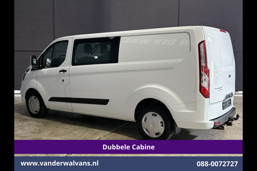 Ford Transit Custom 2.0 TDCI 131pk Automaat L2H1 Dubbele Cabine Euro6 Airco | Xenon | 6-Zits | Camera | Apple Carplay | Adaptieve Cruisecontrol LED, Android Auto, Trekhaak, Stoelverwarming, Verwarmde voorruit, Parkeersensoren, Achterklep