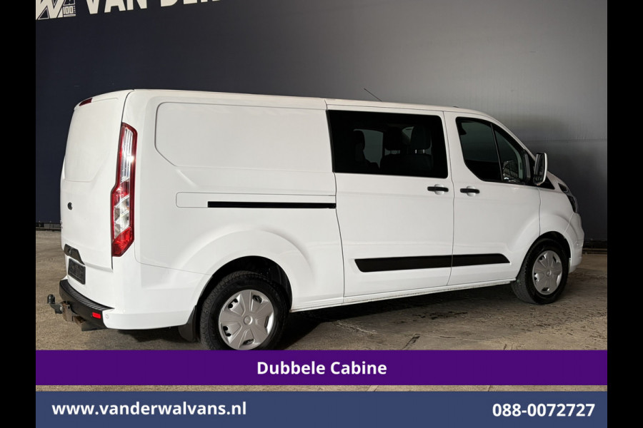 Ford Transit Custom 2.0 TDCI 131pk Automaat L2H1 Dubbele Cabine Euro6 Airco | Xenon | 6-Zits | Camera | Apple Carplay | Adaptieve Cruisecontrol LED, Android Auto, Trekhaak, Stoelverwarming, Verwarmde voorruit, Parkeersensoren, Achterklep