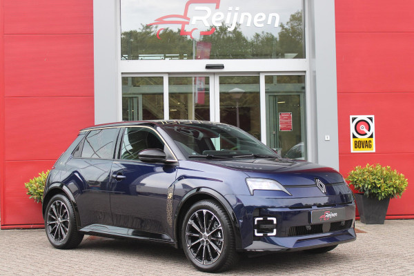Renault 5 COMFORT RANGE ICONIC CINQ 150PK 52 kWh | PACK WINTER: ELEKTRISCH VERWARMBARE VOORSTOELEN/ELEKTRISCH VERWARMBAAR STUURWIEL/BESTUURDERSSTOEL MET ELEKTRISCH VERSTELBARE LENDESTEUN/IN HOOGTE VERSTELBARE PASSAGIERSSTOEL | PACK PREMIUM SOUND HARMAN KARDON: 9 SPEAKERS WAARVAN 1 SUBWOOFER/VERMOGEN 410 WATT/5 GELUIDSSFEREN: STUDIO/PODCAST/CONCERT/CLUB EN IMMERSION | PACK PARKING: FULL EASY PARK ASSIST MET PARKEERSENSOREN AAN VOOR EN ZIJKANT | PACK SAFETY & ADVANCED DRIVING ASSIST: INTELLIGENT ADAPTIVE CRUISE CONTROL,GEBRUIKT KAARTDATA OM SNELHEID AAN TE PASSEN/ACCUPANT SAFETY E