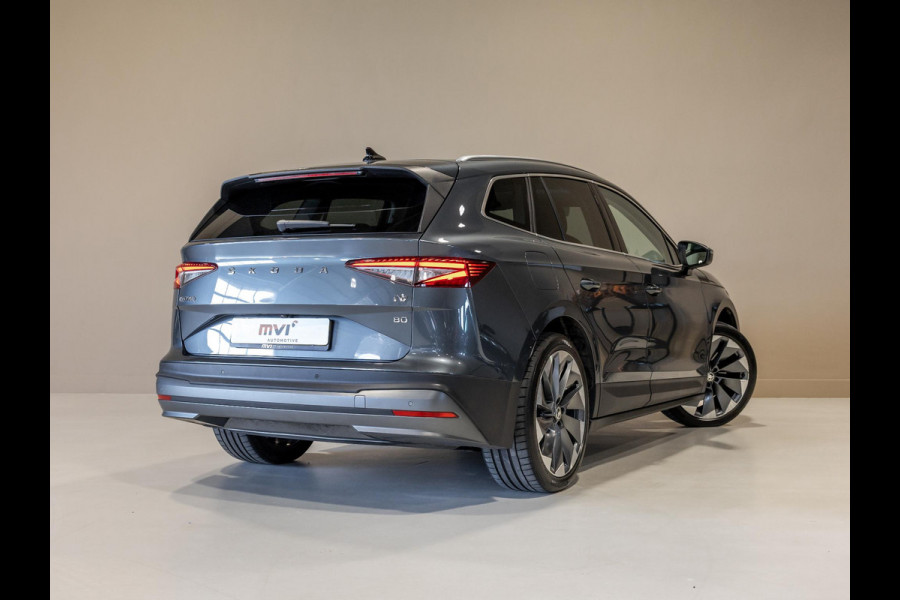 Škoda ENYAQ iV 80 SOH 91% / 204pk / Trekhaak / Panorama dak / Achteruitrij camera / Warmtepomp /