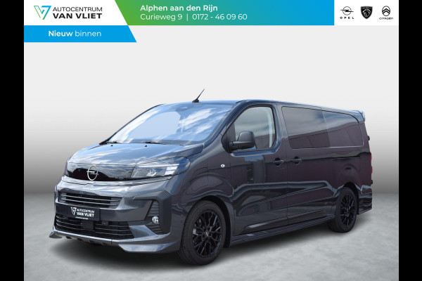 Opel Vivaro-e Dubbele Cabine 75kWh | STX Sport | Mooiste  bus van NL (!) | Lederen bekleding | Spoilerpakket | 18 inch Lichtmetalen velgen | Dynamic Comfort NAV Pakket | Winterpakket | 2x schuifdeur | Betimmering | Comfortstoelen |