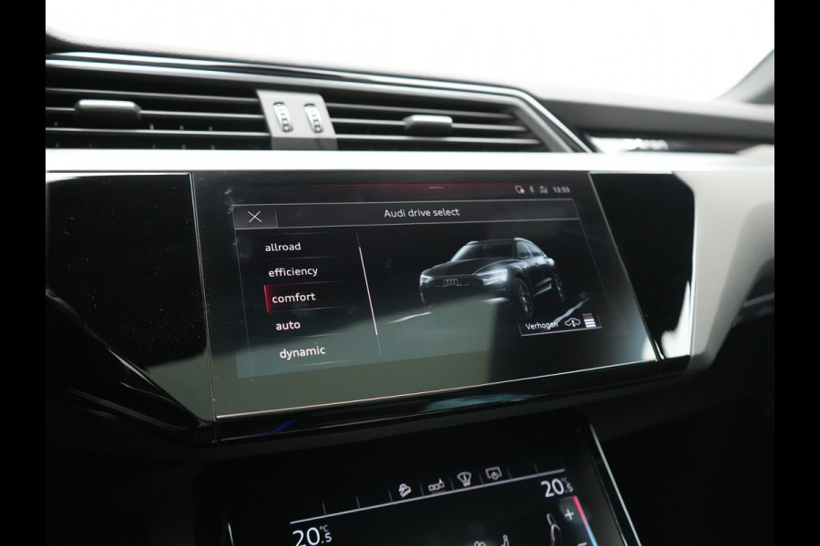 Audi e-tron 50 Quattro S Line 71 kWh 313pk Dealer O.H. | Panodak | Luchtvering | Head Up | Adaptive Cruise | Bang & Olufsen | Camera | Matrix LED | Alcantara Sportstoelen Memory & Verwarmd | Sfeerverlichting | Apple Carplay | Keyless | Blis |