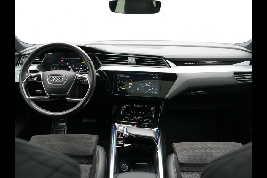 Audi e-tron 50 Quattro S Line 71 kWh 313pk Dealer O.H. | Panodak | Luchtvering | Head Up | Adaptive Cruise | Bang & Olufsen | Camera | Matrix LED | Alcantara Sportstoelen Memory & Verwarmd | Sfeerverlichting | Apple Carplay | Keyless | Blis |