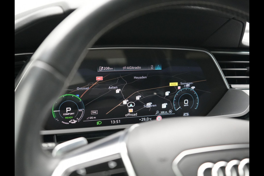 Audi e-tron 50 Quattro S Line 71 kWh 313pk Dealer O.H. | Panodak | Luchtvering | Head Up | Adaptive Cruise | Bang & Olufsen | Camera | Matrix LED | Alcantara Sportstoelen Memory & Verwarmd | Sfeerverlichting | Apple Carplay | Keyless | Blis |