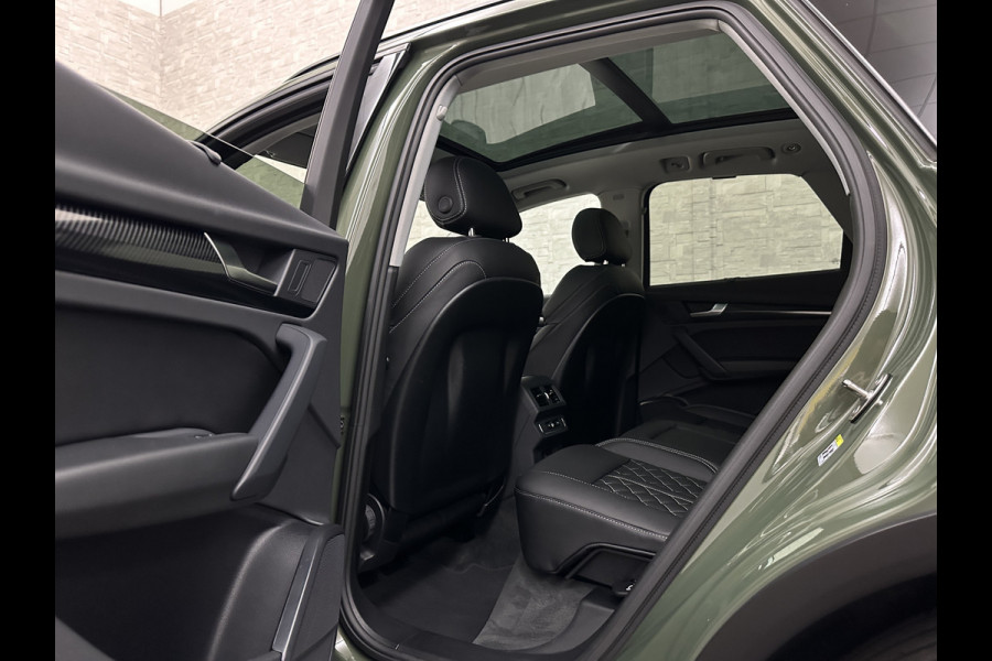 Audi Q5 50 TFSI e #RS-Leder | Panorama | ACC | Carbon | Virtual-Cockpit | 3-Zone Clima | Carplay | Zonwering | Getint Glas | Black-Optic | Lane-Assist | Stoelverwarming | District Green | Rijklaar incl. Bovag garantie |