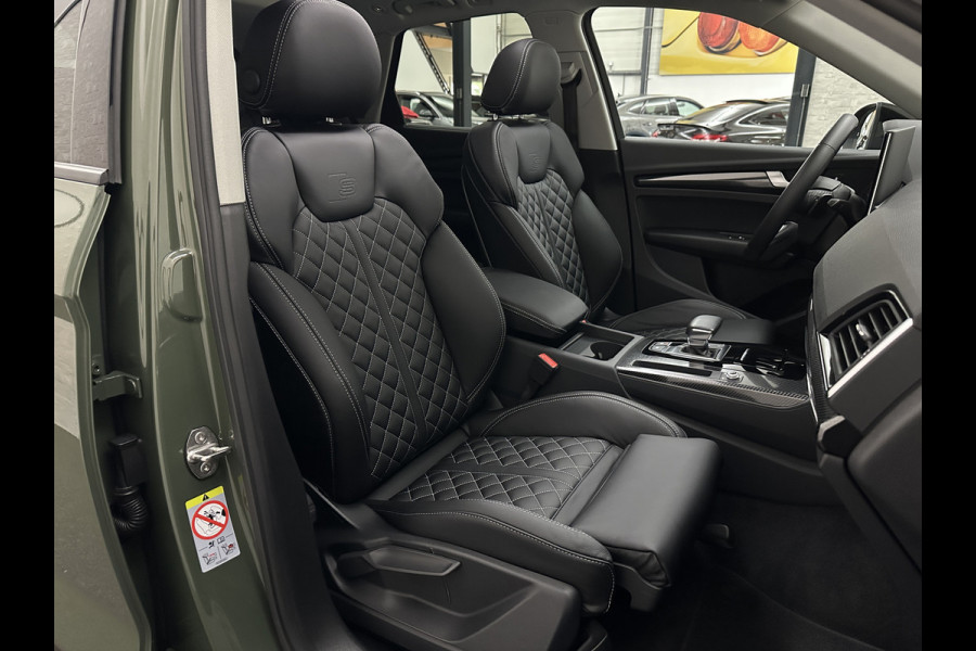 Audi Q5 50 TFSI e #RS-Leder | Panorama | ACC | Carbon | Virtual-Cockpit | 3-Zone Clima | Carplay | Zonwering | Getint Glas | Black-Optic | Lane-Assist | Stoelverwarming | District Green | Rijklaar incl. Bovag garantie |