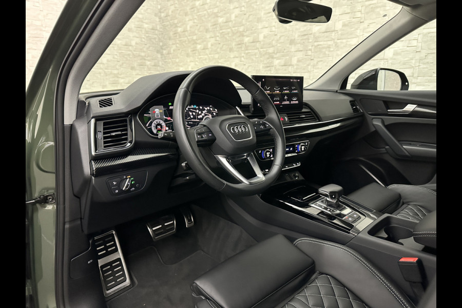 Audi Q5 50 TFSI e #RS-Leder | Panorama | ACC | Carbon | Virtual-Cockpit | 3-Zone Clima | Carplay | Zonwering | Getint Glas | Black-Optic | Lane-Assist | Stoelverwarming | District Green | Rijklaar incl. Bovag garantie |