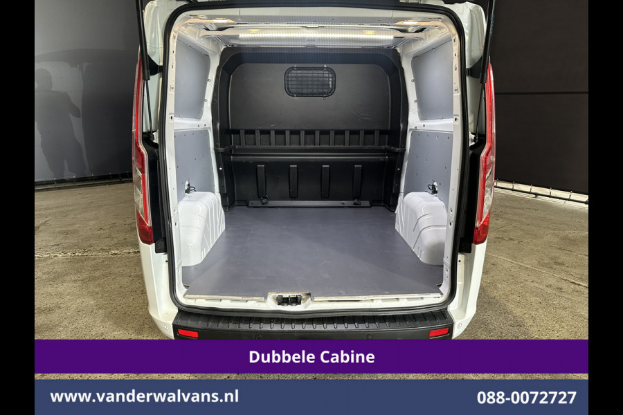 Ford Transit Custom 2.0 TDCI 130pk Automaat L2H1 Dubbele cabine Euro6 Airco | 6-Zits | Camera | Navigatie | LED Apple Carplay, Android Auto, Cruisecontrol, Stoelverwarming, Verwarmde voorruit, Trekhaak, Parkeersensoren, Achterklep