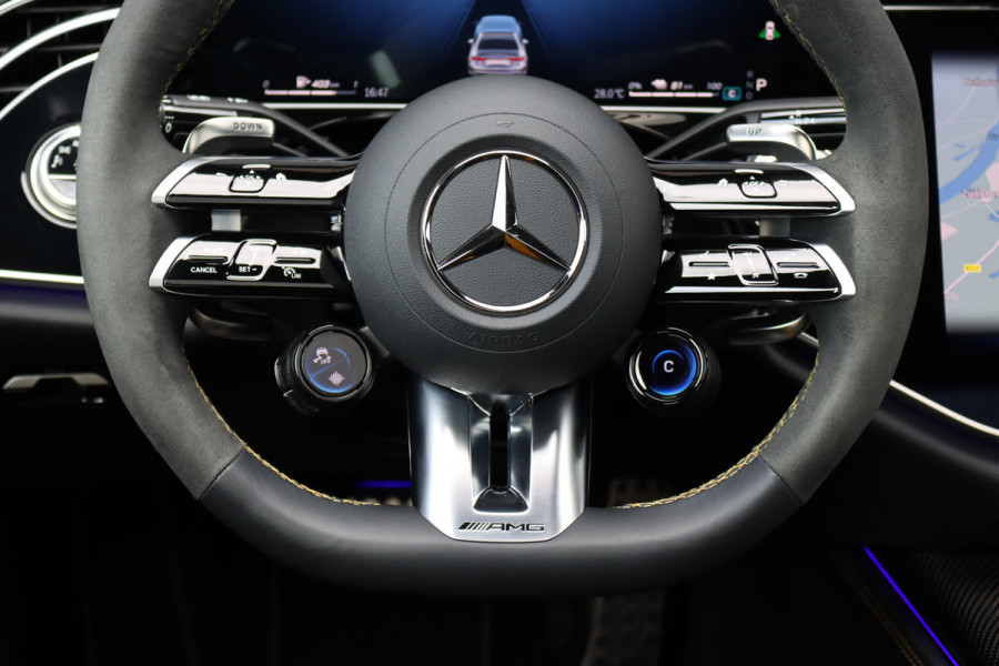 Mercedes-Benz E-Klasse AMG 53 4MATIC+ Edition 1 | 612pk | Hyperscreen | Carbon | Achterasbesturing | Distronic+ | HUD | 3D-Display | Stoelventilatie | Massage | Vlakkenverwarming | Trekhaak |
