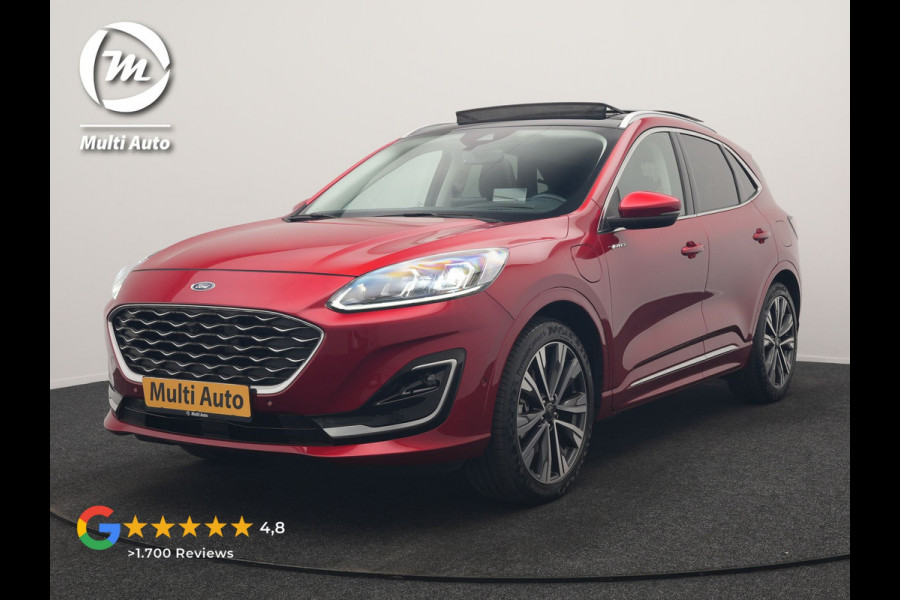 Ford Kuga 2.5 Vignale PHEV 225pk Dealer O.H. | Trekhaak Af Fabriek | Panodak | Adaptive Cruise | Head Up | Bang & Olufsen | 360 Camera | Lederen Comfortzetels Memory & Verwarmd | Keyless | Stuur Verwarmd | Blis | 20"L.M | Navigatie | Plug In Hybrid |