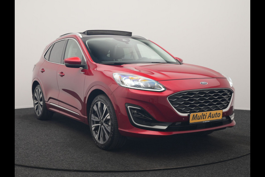 Ford Kuga 2.5 Vignale PHEV 225pk Dealer O.H. | Trekhaak Af Fabriek | Panodak | Adaptive Cruise | Head Up | Bang & Olufsen | 360 Camera | Lederen Comfortzetels Memory & Verwarmd | Keyless | Stuur Verwarmd | Blis | 20"L.M | Navigatie | Plug In Hybrid |