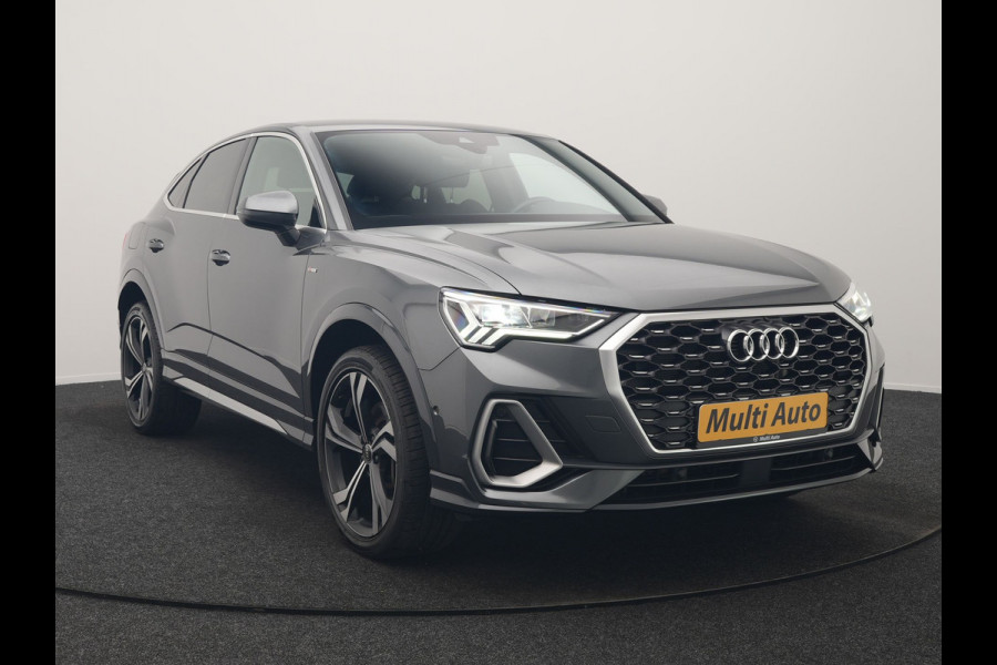 Audi Q3 Sportback 45 TFSI e 2x S Line PHEV 245pk Dealer O.H. | Trekhaak Af Fabriek | Adaptive Cruise | Matrix LED | Camera | Sonos Audio | Alcantara Sportstoelen Verwarmd | Blis | Navigatie | DAB | 20"L.M | Plug In Hybrid |